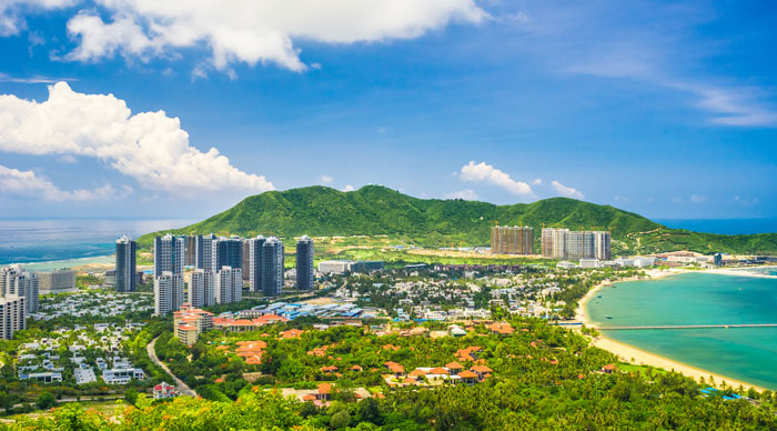 Overview of Sanya city, Hainan Province, China