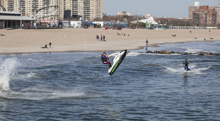 Jet skiing in Coney Island