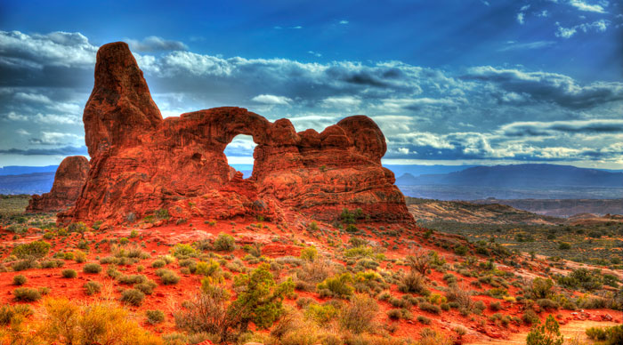 Arches National Park Turret Arch in Moab Utah, USA