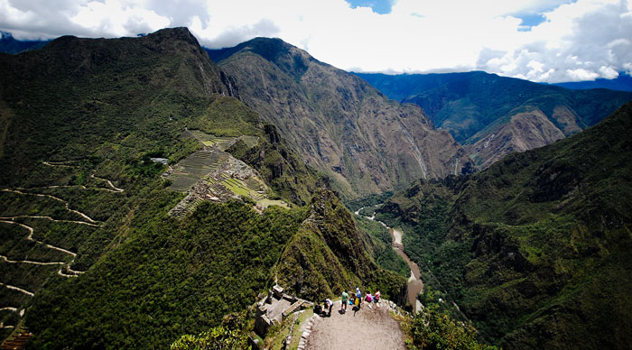 Panorama Machu Picchu view from Huayna Picchu