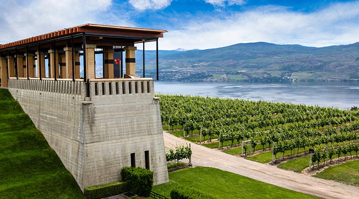 Okanagan wine valley in British Columbia Canada