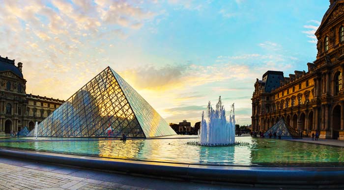 The Louvre Museum in Paris, France