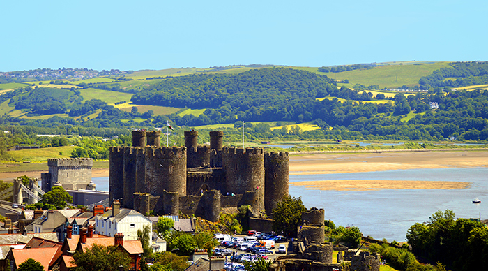 Historical Conwy Castle in North Wales