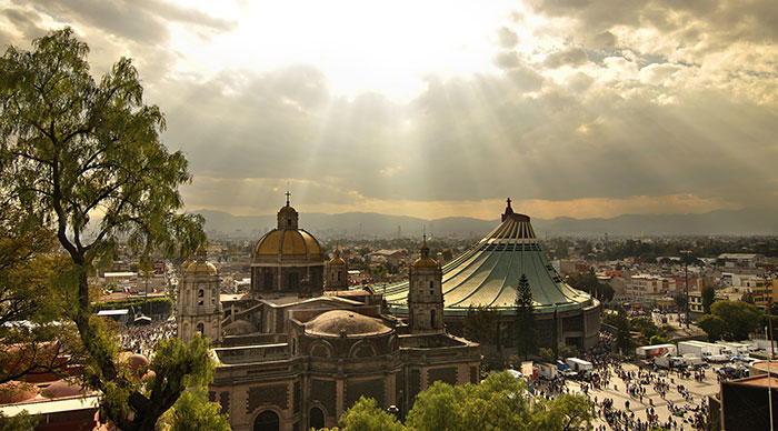 The basilica of our lady of Guadalupe in Mexico city