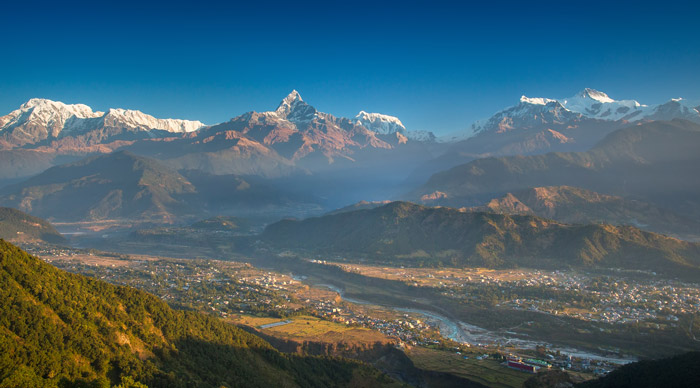 Panoramic Mountains view while biking in Saranggkot