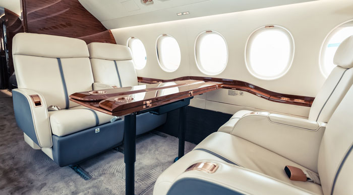 A view of luxury airplane seats